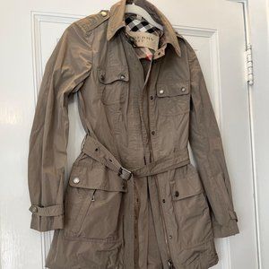 BURBERRY BRIT Knee-Length Zip-Up Coat